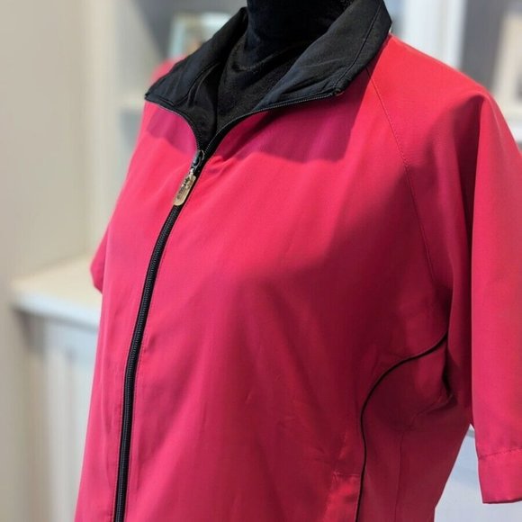 PROQUIP Liberty Jacket 12-14 MED Pink Short Sleeve Teflon Water Repellant Golf - Picture 3 of 4